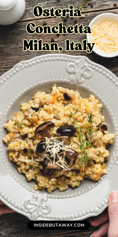 plate of risotto showing traditional milanese cuisine